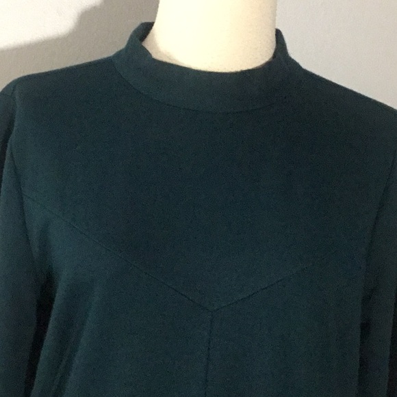 Ann Taylor Forest Green Knit Dress, sz 10 - Picture 3 of 10